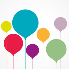 ballons colorés - obrazy, fototapety, plakaty