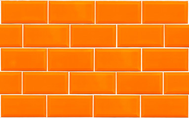 Orange tile wall texture background