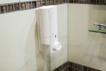 Automatic Soap Dispenser in toilet at hotel or department store, Liquid soap container