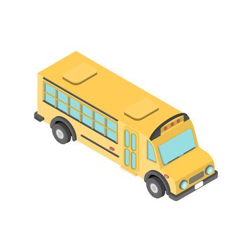 Isometric school bus.