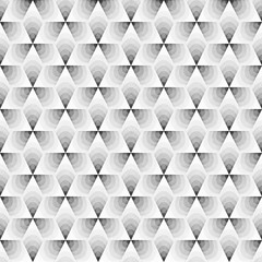 Obraz premium Seamless Monochrome Pattern. Grungy Geometric Shapes Tiling.