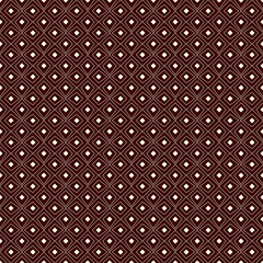 Outline seamless pattern with geometric figures. Ethnic wallpaper. Repeated rhombuses ornamental background