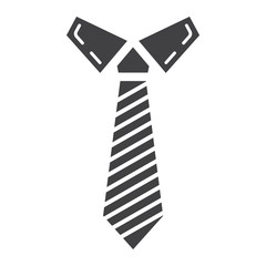 Tie solid icon, business and necktie, vector graphics, a glyph pattern on a white background, eps 10.