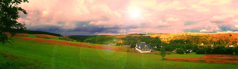 wunderschöne Landschaft im Erzgebirge