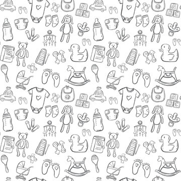 Baby Seamless Pattern Background Set