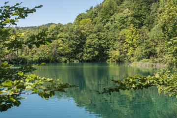 Paysage de la nature dans le parc national des lacs de Plitvice en Croatie
