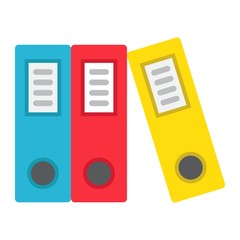 Binders flat icon, business and folder, vector graphics, a colorful solid pattern on a white background, eps 10.