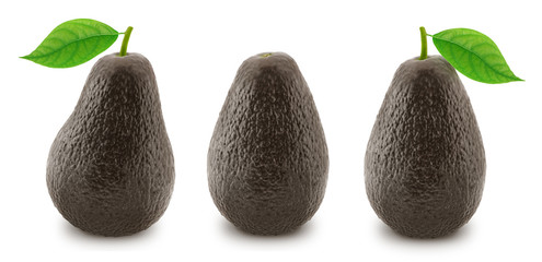 Set of ripe avocados isolated on a white © dizolator
