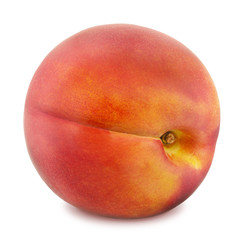 Fresh Ripe Nectarine Isolated on White Background