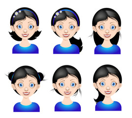 Black hair girls avatar