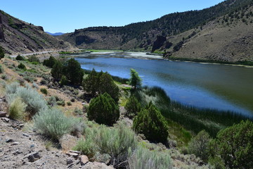Naklejka na ściany i meble The Lake at Spring Valley State Park in Nevada. 