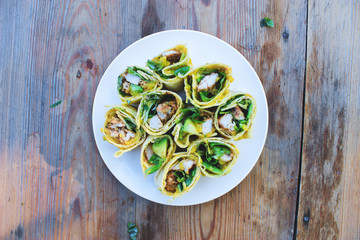 chicken mango wrap