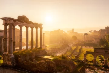 Fotobehang Roman Forum, Rome's historic center, Italy © daliu