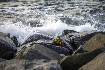 Gischt im Sonnenuntergang 