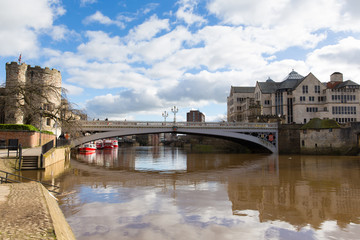 Naklejka premium York the Lendal bridge in the historic Yorkshire city in station road