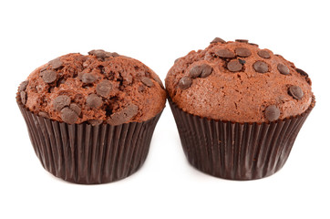 muffins on white background