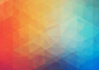 Fototapeten multicolored Abstract background with gradient triangle shapes © igor_shmel