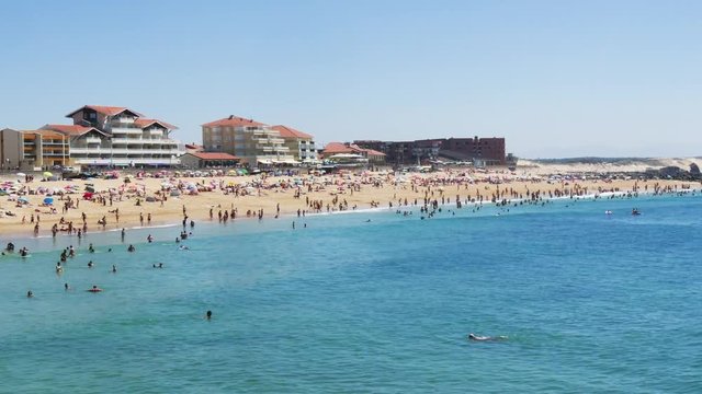 Beach of Capbreton in france