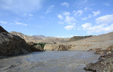 Fototapeta na wymiar Mountain scenery in Ladakh, India