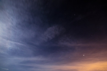 Night sky with stars space