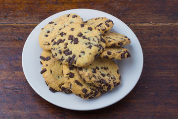 Plate with homemade cookies