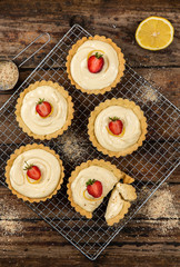 Lemon strawberry tarts  homemade