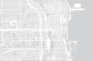 Obraz premium Mapa miasta wektor Chicago,