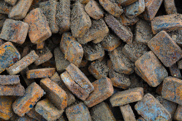 Background of rusty metal bars