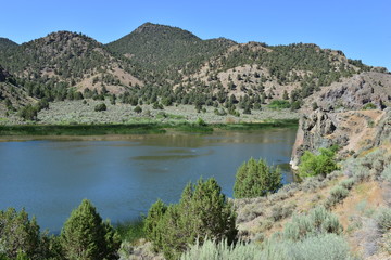 Fototapeta na wymiar The Lake at Spring Valley State Park in Nevada 