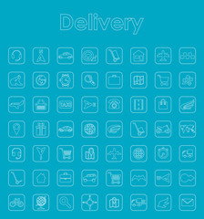 Set of delivery simple icons