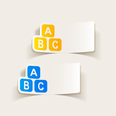 realistic design element: toy cube