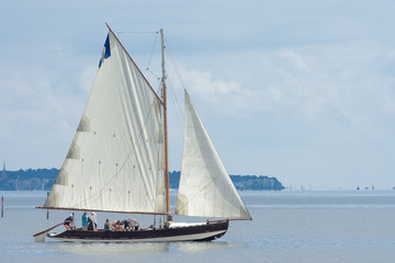 BASSIN D'ARCACHON (France), vieux gr&eacute;ement