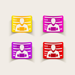 realistic design element. suspect