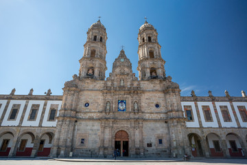 Fototapeta na wymiar Plaza de las Americas and church, Zapopan, Guadalajara, Mexico