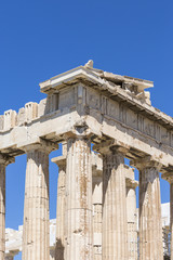 Fototapeta premium detail of the Parthenon, Acropolis of Athens, Athens, Greece, Europe