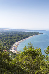 Obraz premium beach and coastline near Platamon, view from the Castle, Greece, Europe