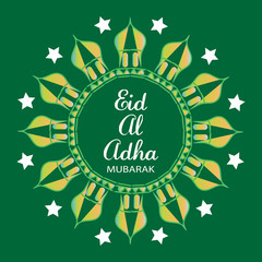Eid Al Adha  greeting card. 