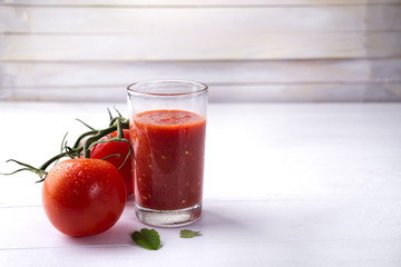 Tomato juice in glass