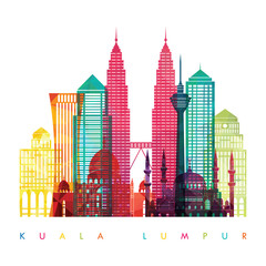 	
Kuala Lumpur detailed silhouette. Vector illustration - obrazy, fototapety, plakaty