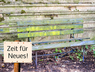 Zeit für Neues Alte Holzbank