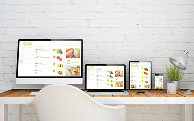 multidevice desktop online supermarket