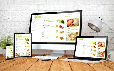 online supermarket screen multidevices