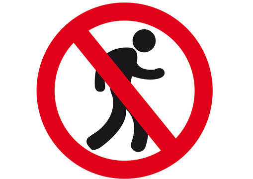 Schild Rennen verboten