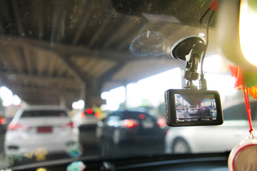 CCTV car camera for safety on the road accident