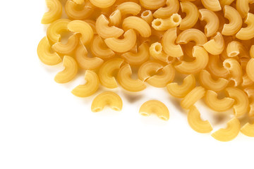 Macaroni Pasta isolated on white background
