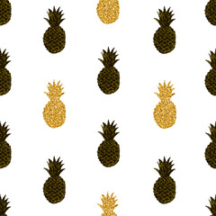 Creative pineapples seamless pattern