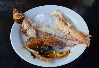 Smoked herring with the skin peeled of