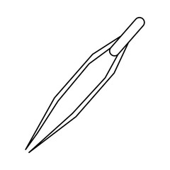 Obraz premium Medical tweezer isolated