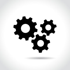 settings icon on white background