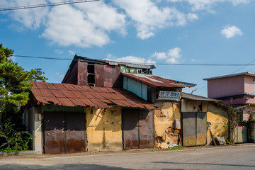 Yecheon, South Korea - An old rice paddy field in Geumdangsil Traditional Village.